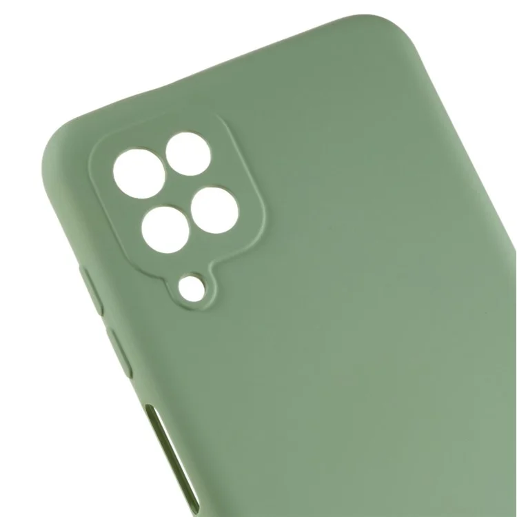 Para Samsung Galaxy A12 / M12 / A12 Nacho 4G Textura de Silicona Líquida Carcasa a prueba de caídas 2.0mm Borde Curvo Arco de Funda TPU - Verde