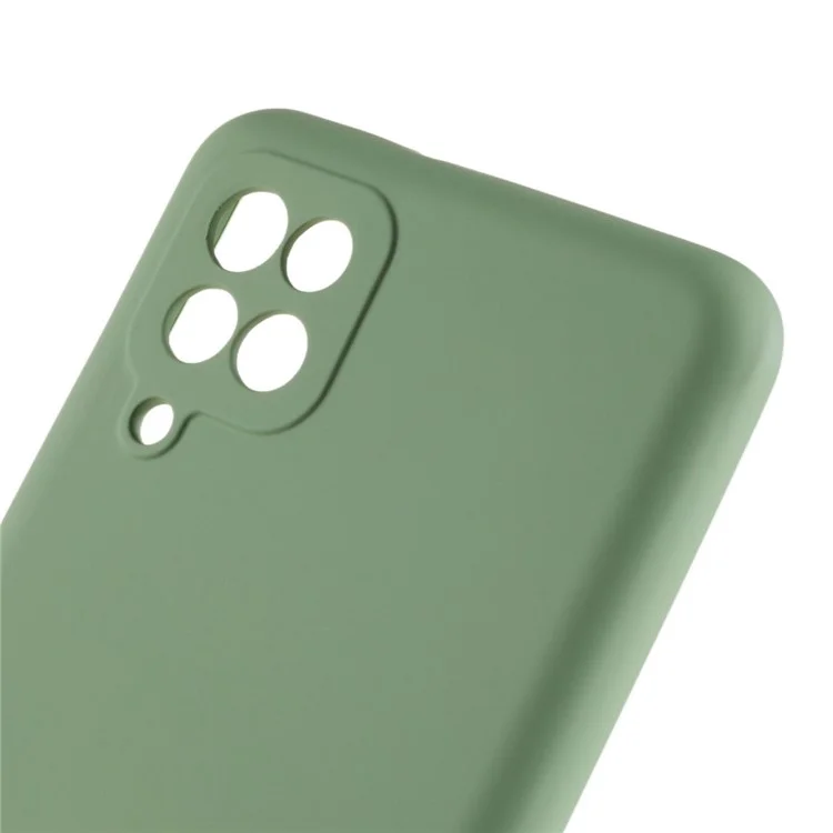 Para Samsung Galaxy A12 / M12 / A12 Nacho 4G Textura de Silicona Líquida Carcasa a prueba de caídas 2.0mm Borde Curvo Arco de Funda TPU - Verde