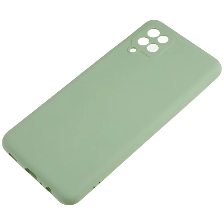 Para Samsung Galaxy A12 / M12 / A12 Nacho 4G Textura de Silicona Líquida Carcasa a prueba de caídas 2.0mm Borde Curvo Arco de Funda TPU - Verde