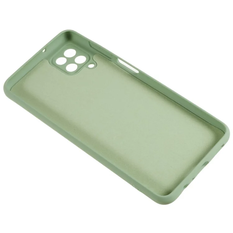 Para Samsung Galaxy A12 / M12 / A12 Nacho 4G Textura de Silicona Líquida Carcasa a prueba de caídas 2.0mm Borde Curvo Arco de Funda TPU - Verde