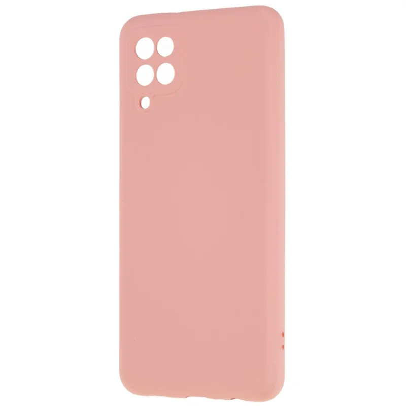 For Samsung Galaxy A12 / M12 / A12 Nacho 4G Liquid Silicone Texture Cellphone Drop-proof Cover 2.0mm Thick Arc Edge TPU Case - Pink
