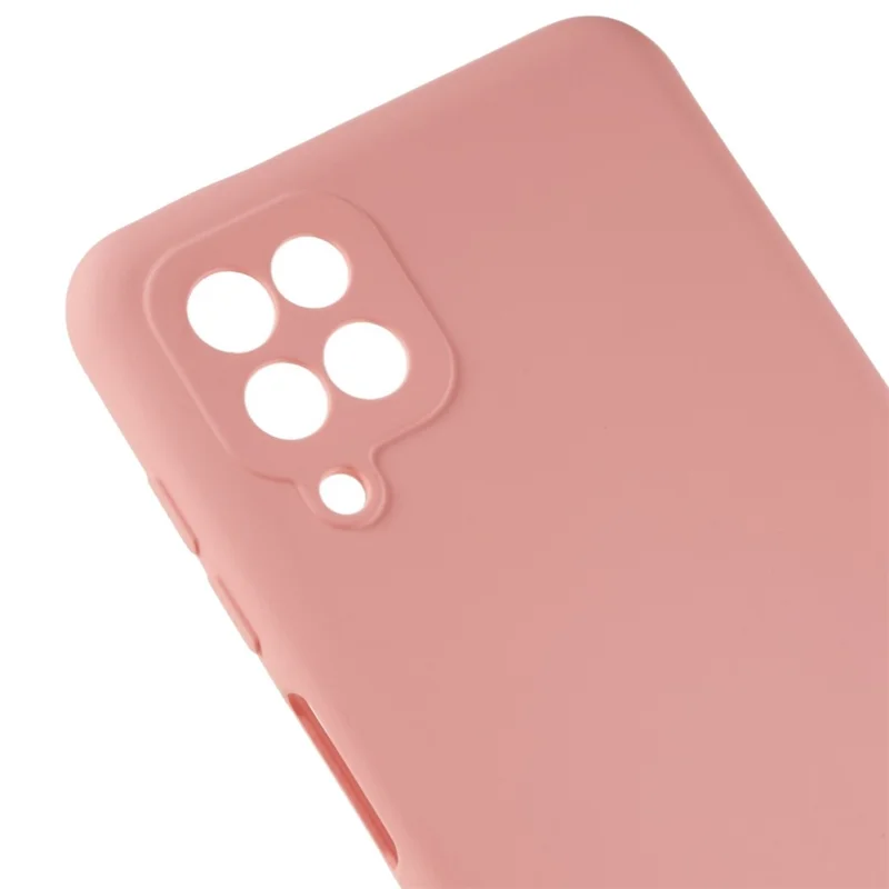 For Samsung Galaxy A12 / M12 / A12 Nacho 4G Liquid Silicone Texture Cellphone Drop-proof Cover 2.0mm Thick Arc Edge TPU Case - Pink