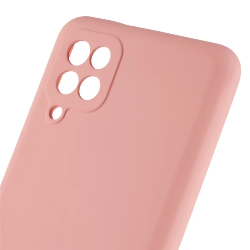 For Samsung Galaxy A12 / M12 / A12 Nacho 4G Liquid Silicone Texture Cellphone Drop-proof Cover 2.0mm Thick Arc Edge TPU Case - Pink