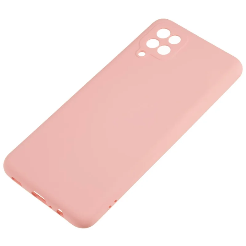 For Samsung Galaxy A12 / M12 / A12 Nacho 4G Liquid Silicone Texture Cellphone Drop-proof Cover 2.0mm Thick Arc Edge TPU Case - Pink