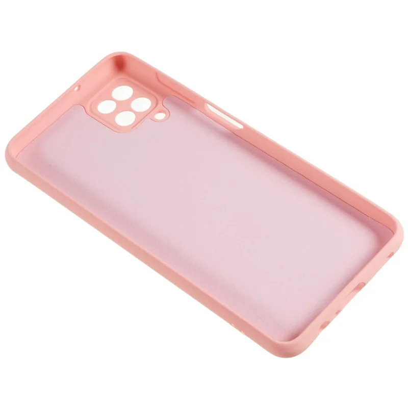 For Samsung Galaxy A12 / M12 / A12 Nacho 4G Liquid Silicone Texture Cellphone Drop-proof Cover 2.0mm Thick Arc Edge TPU Case - Pink