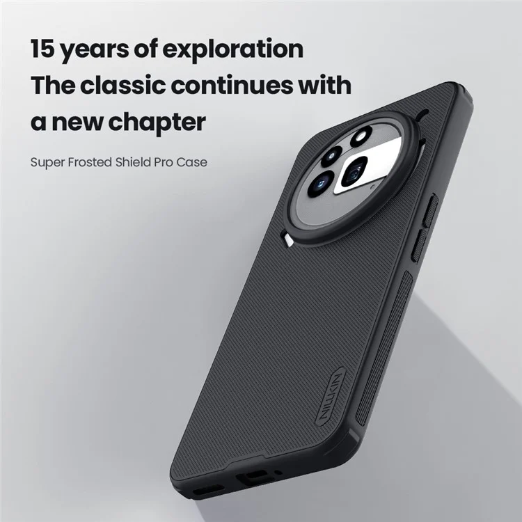 NILLKIN Frosted Shield Pro per Nothing Phone (3a) Pro Cover Opaco PC + TPU - Nero