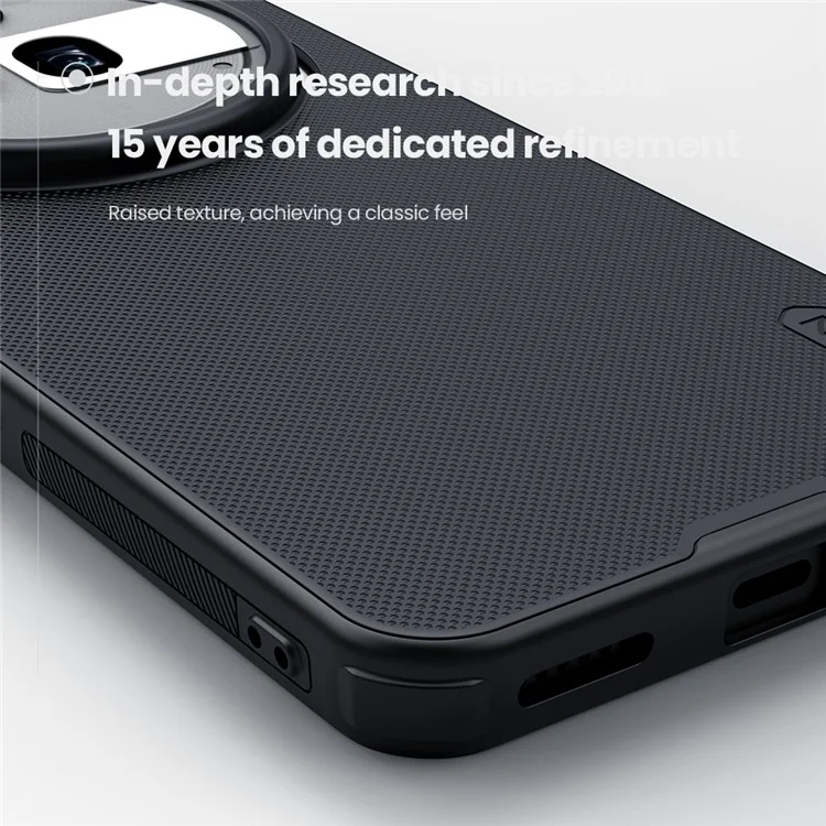 NILLKIN Frosted Shield Pro per Nothing Phone (3a) Pro Cover Opaco PC + TPU - Nero
