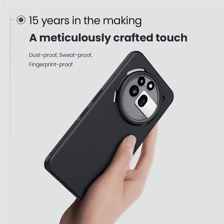 NILLKIN Frosted Shield Pro per Nothing Phone (3a) Pro Cover Opaco PC + TPU - Nero