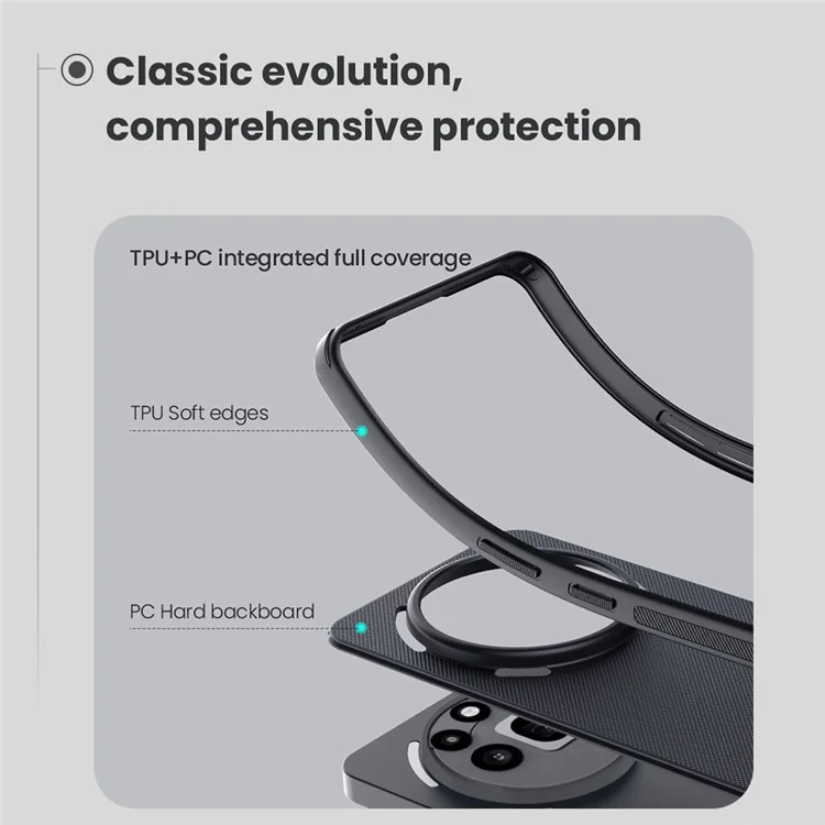 NILLKIN Frosted Shield Pro for Nothing Phone (3a) Pro Case Compatible with MagSafe PC + TPU Phone Cover