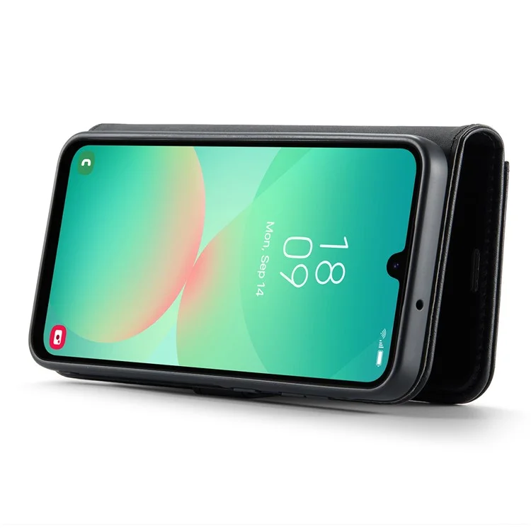 DG.MING for Samsung Galaxy A26 5G Case Detachable Split Leather Phone Cover - Black