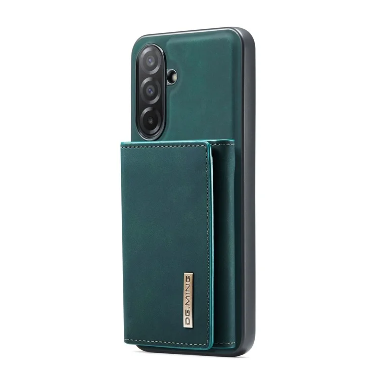 DG.MING M1 Series for Samsung Galaxy A26 5G Case Kickstand PU Phone Cover with Detachable Wallet - Green