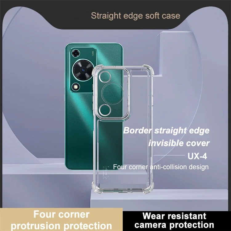 Чехол IMAK UX-4 для телефона Huawei nova Y72 4G / Enjoy 70 / Enjoy 70S, прозрачный противоударный TPU-чехол с усиленной защитой по углам