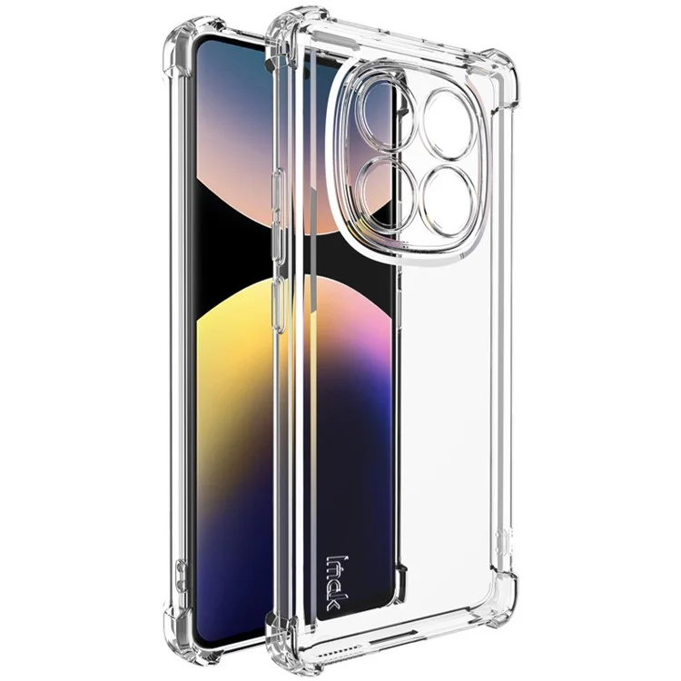 IMAK UX-4 Series For Xiaomi Redmi Note 14 Pro 4G Case Straight Frame Four Corner Shockproof Clear TPU Cover