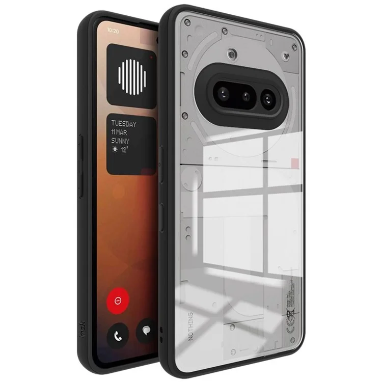 Étui IMAK UX-9A Série pour Nothing Phone (3a) Coque Transparente TPU PC Coins Renforcés