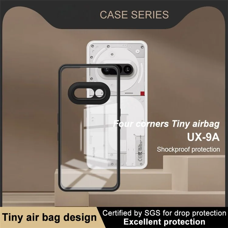 Étui IMAK UX-9A Série pour Nothing Phone (3a) Coque Transparente TPU PC Coins Renforcés