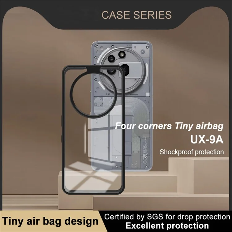 Étui IMAK UX-9A Série pour Nothing Phone (3a) Pro Coque Transparente TPU PC avec Coins Renforcés