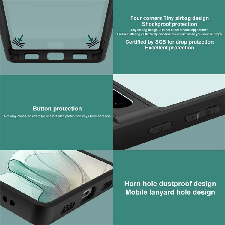 Étui IMAK UX-9A pour iPhone 16e en TPU transparent avec coins renforcés