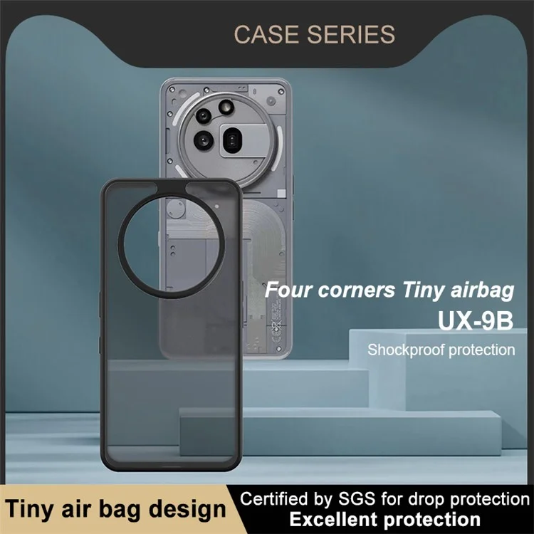 Étui IMAK UX-9B Series pour Nothing Phone (3a) Pro - Coque de téléphone mate en PC et TPU avec mini protection gonflable