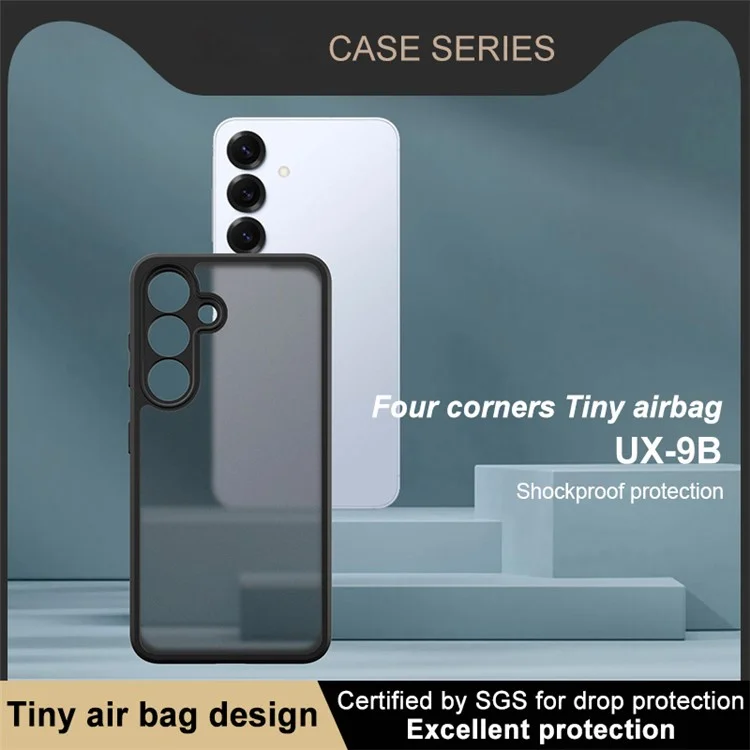Étui IMAK UX-9B Série pour Samsung Galaxy S25 Coque de téléphone mate PC TPU avec mini airbag de protection
