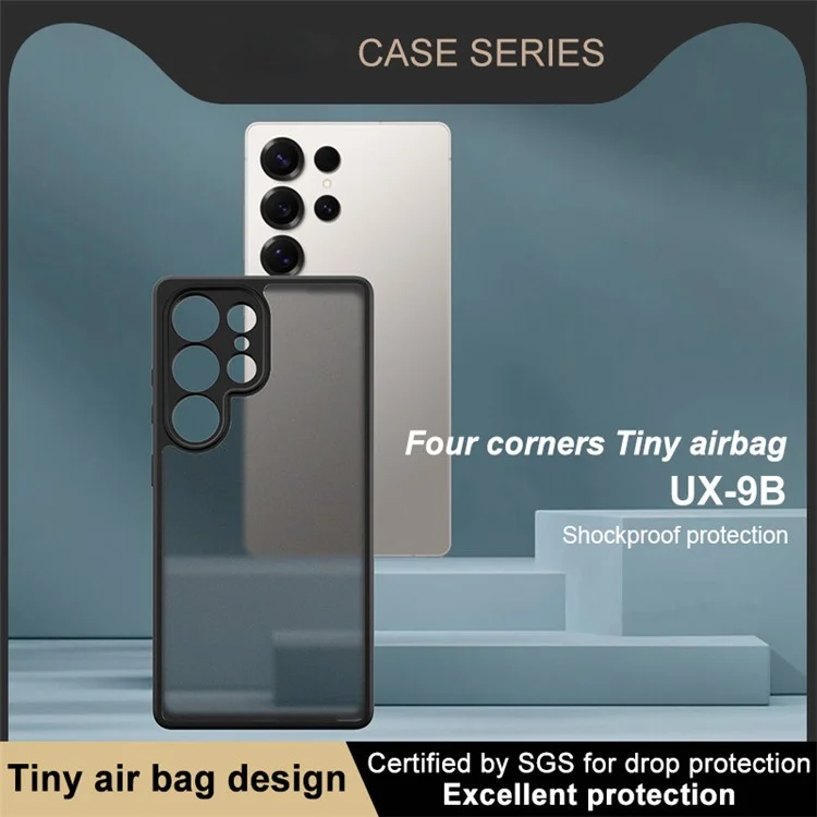 Étui IMAK UX-9B Série pour Samsung Galaxy S25 Ultra Housse de Téléphone Matte PC TPU avec Petit Coussin d'Air