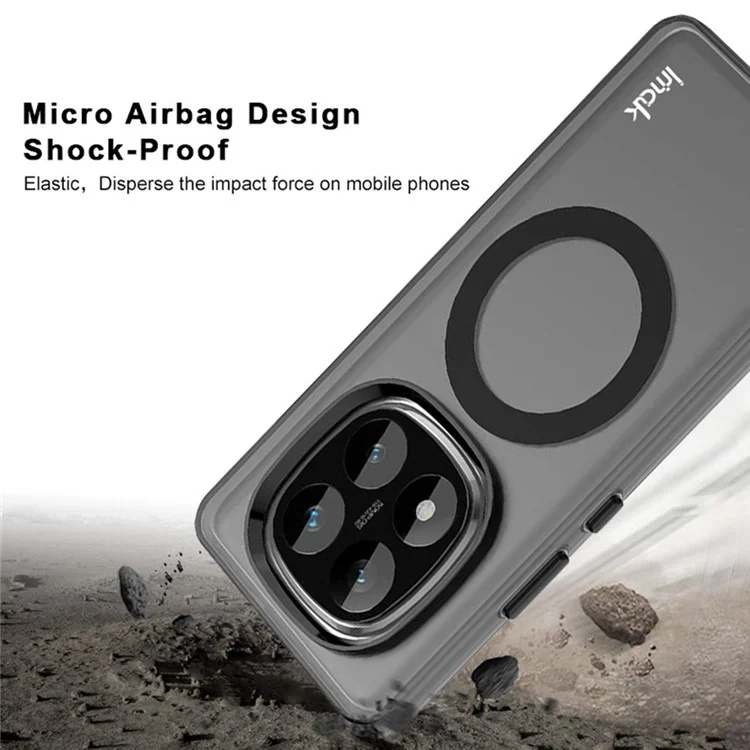Étui IMAK pour Xiaomi Redmi Note 14 Pro 5G / Poco X7 5G Compatible avec MagSafe PC + TPU Coque de Protection Arrière pour Téléphone