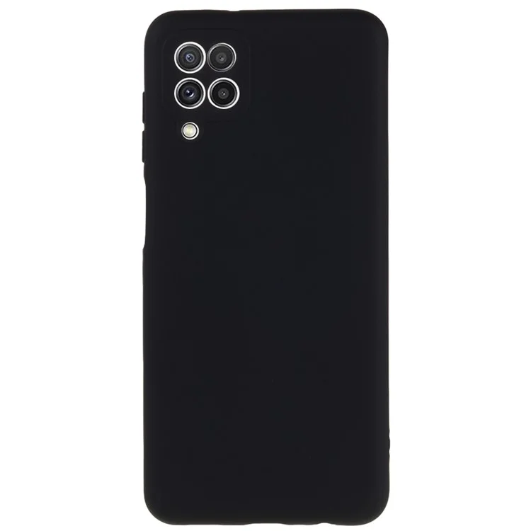 2.0mm Thick Arc Edge TPU Cover for Samsung Galaxy A22 4G (EU Version), Liquid Silicone Texture Phone Drop-proof Case - Black