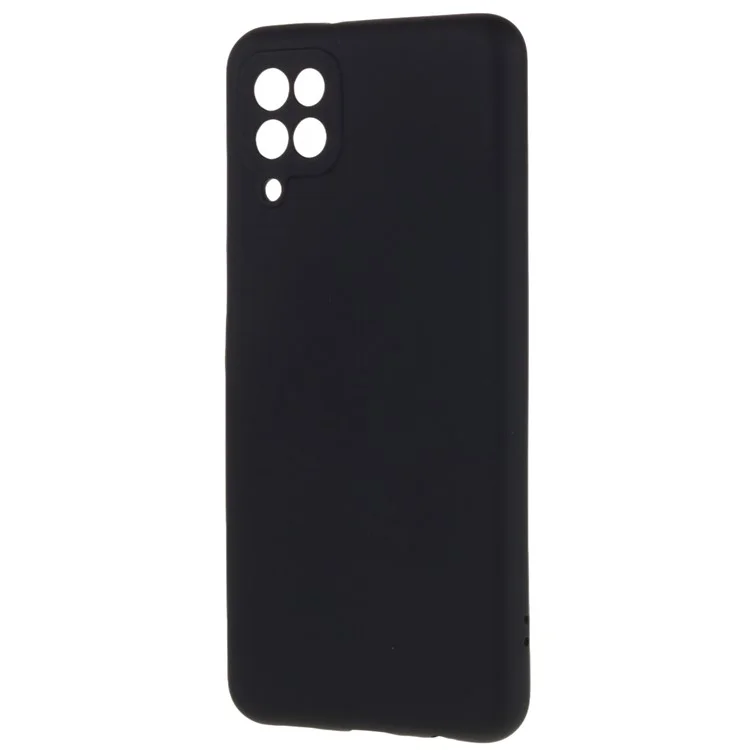 2.0mm Thick Arc Edge TPU Cover for Samsung Galaxy A22 4G (EU Version), Liquid Silicone Texture Phone Drop-proof Case - Black