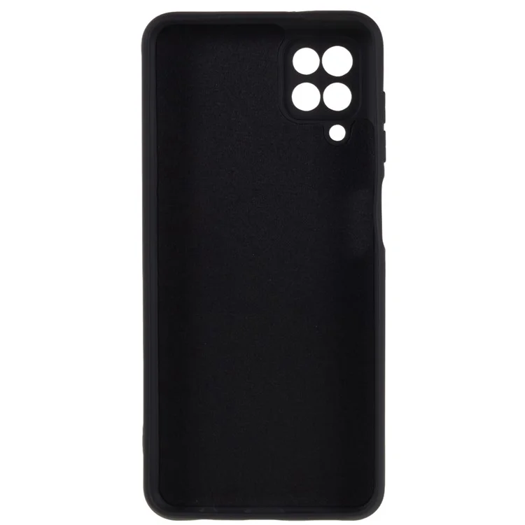 2.0mm Thick Arc Edge TPU Cover for Samsung Galaxy A22 4G (EU Version), Liquid Silicone Texture Phone Drop-proof Case - Black
