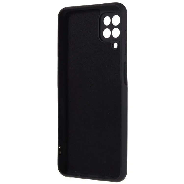 2.0mm Thick Arc Edge TPU Cover for Samsung Galaxy A22 4G (EU Version), Liquid Silicone Texture Phone Drop-proof Case - Black