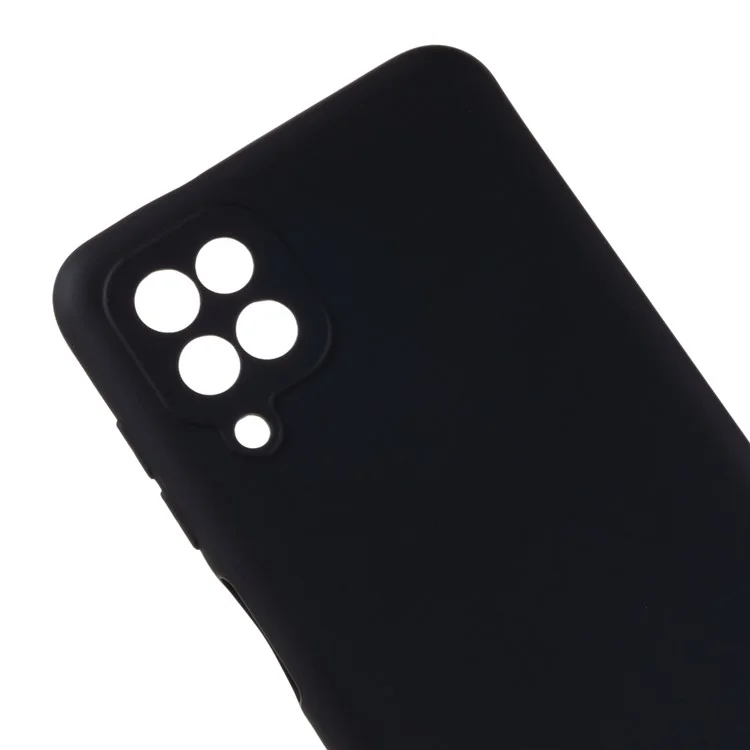 2.0mm Thick Arc Edge TPU Cover for Samsung Galaxy A22 4G (EU Version), Liquid Silicone Texture Phone Drop-proof Case - Black