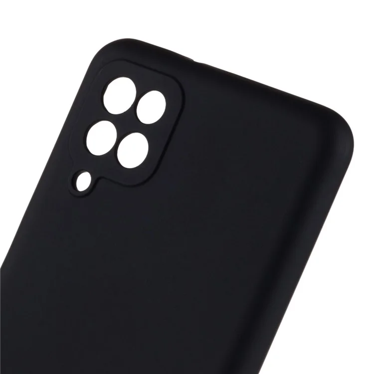 2.0mm Thick Arc Edge TPU Cover for Samsung Galaxy A22 4G (EU Version), Liquid Silicone Texture Phone Drop-proof Case - Black
