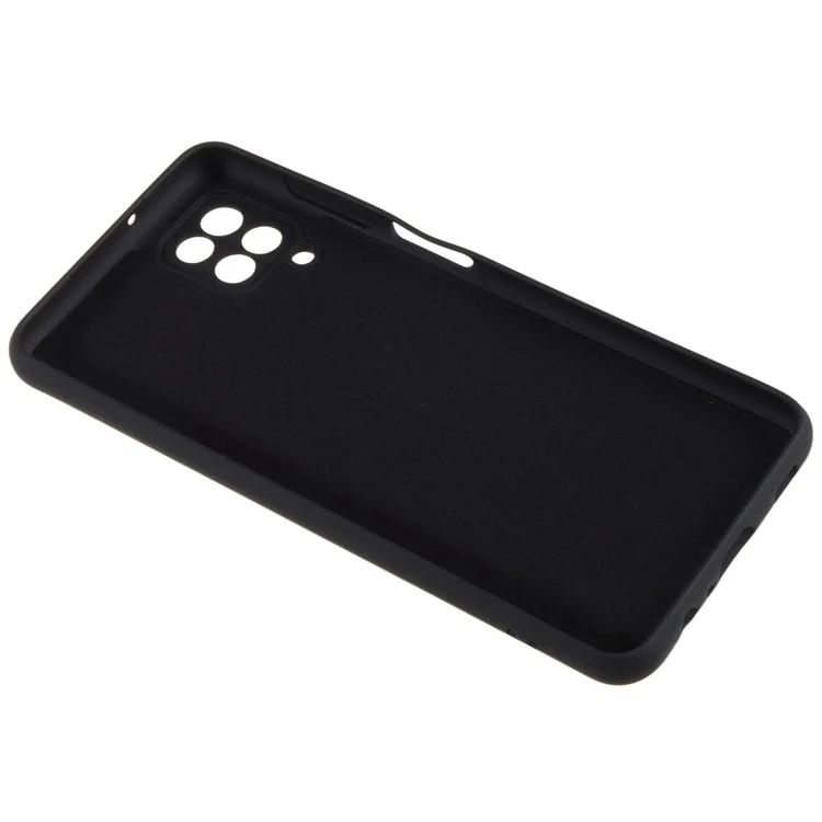 2.0mm Thick Arc Edge TPU Cover for Samsung Galaxy A22 4G (EU Version), Liquid Silicone Texture Phone Drop-proof Case - Black