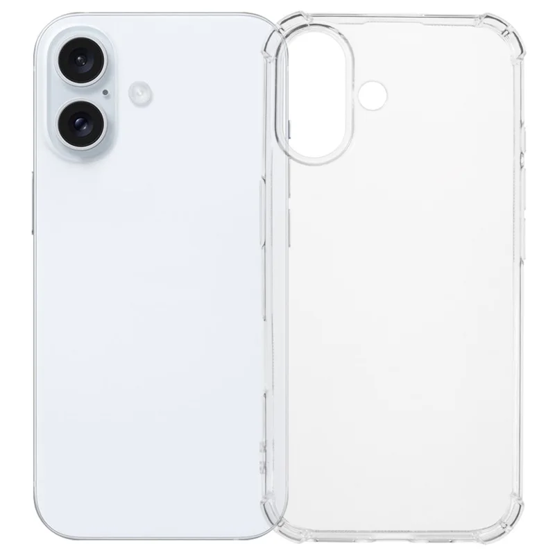 SHANWO For iPhone 16 TPU Clear Case 1.5mm Shockproof Mobile Back Cover