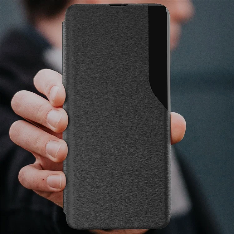 For iPhone 16e Phone Case Folio Flip PU Leather Stand Cover - Black