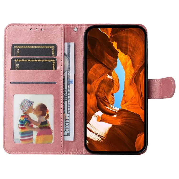 For Honor X8c 4G Case Wallet PU Leather Folio Flip Phone Cover - Pink