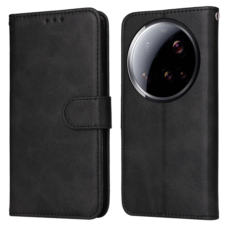 Für Xiaomi 15 Ultra Hülle Geldbörse PU-Leder Folio Flip Handyhülle - Schwarz
