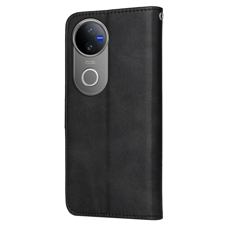Étui portefeuille en cuir PU pour vivo V50 5G - Rabat à clapet, Housse de téléphone - Noir