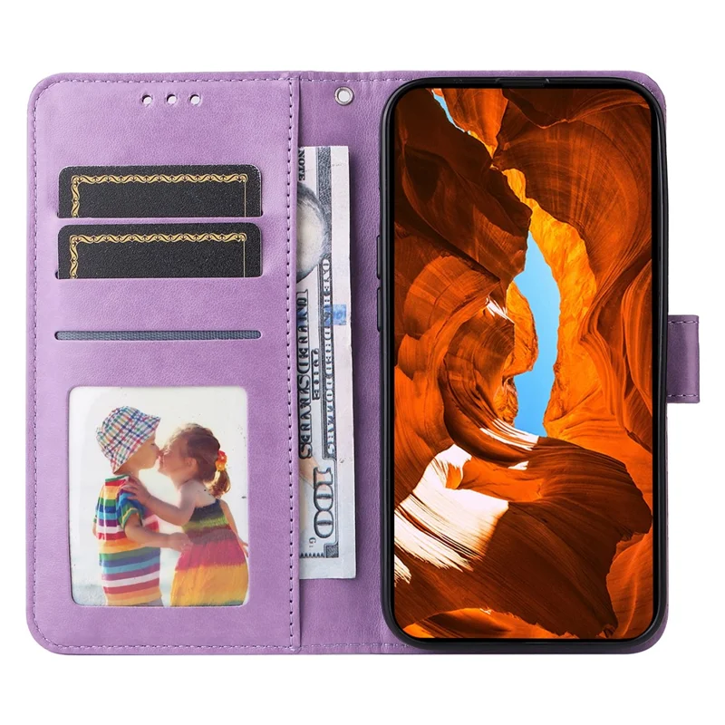 For Xiaomi 15 Ultra Case Sunflower Imprint Leather Wallet Phone Cover - Purple