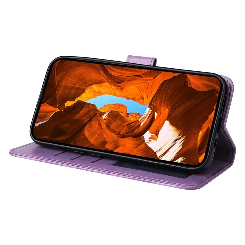 For Xiaomi 15 Ultra Case Sunflower Imprint Leather Wallet Phone Cover - Purple