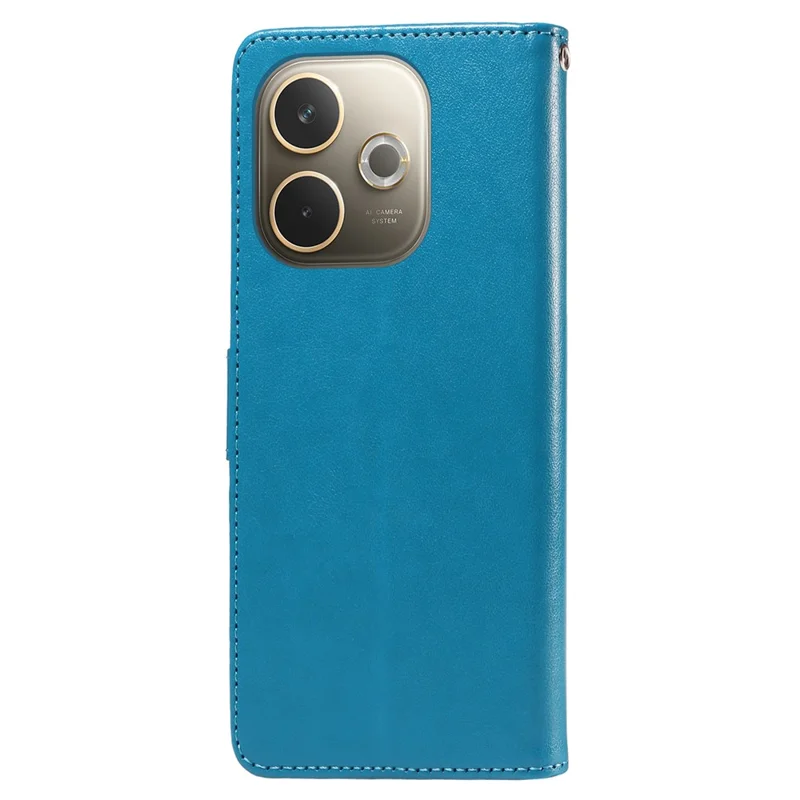 For Oppo A5 Pro 4G (Global) / 5G (Global) / A5 Energy 5G (China) Case Butterfly Floral Imprint Wallet Stand Leather Phone Cover - Blue