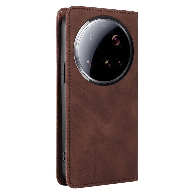 BETOPNICE 003 Für Xiaomi 15 Ultra Hülle Magnetverschluss RFID-blockierender Geldbeutel Ständer Lederhandy-Abdeckung - Braun