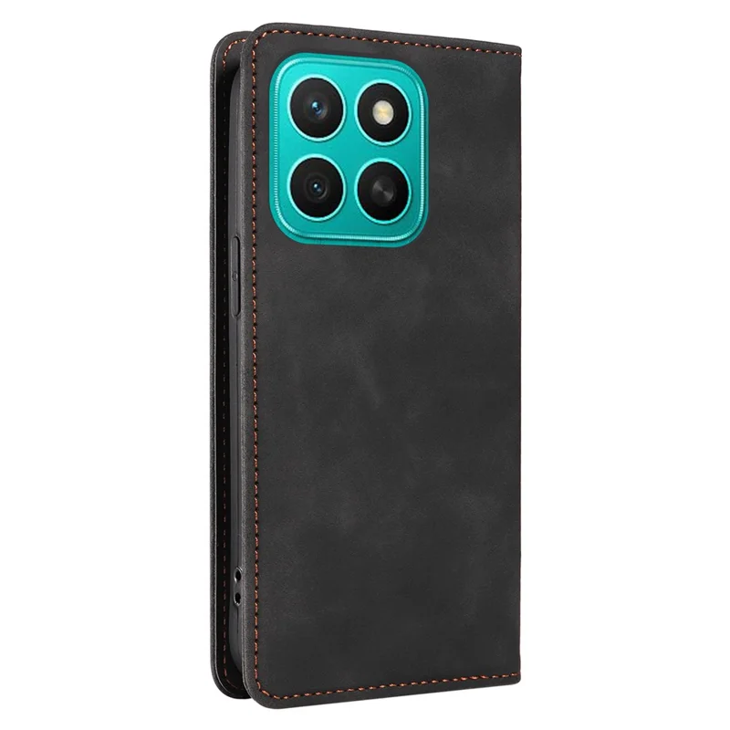 Capa BETOPNICE 003 para Honor X8c 4G com Fechamento Magnético, Bloqueio RFID, Carteira e Suporte - Couro Preto