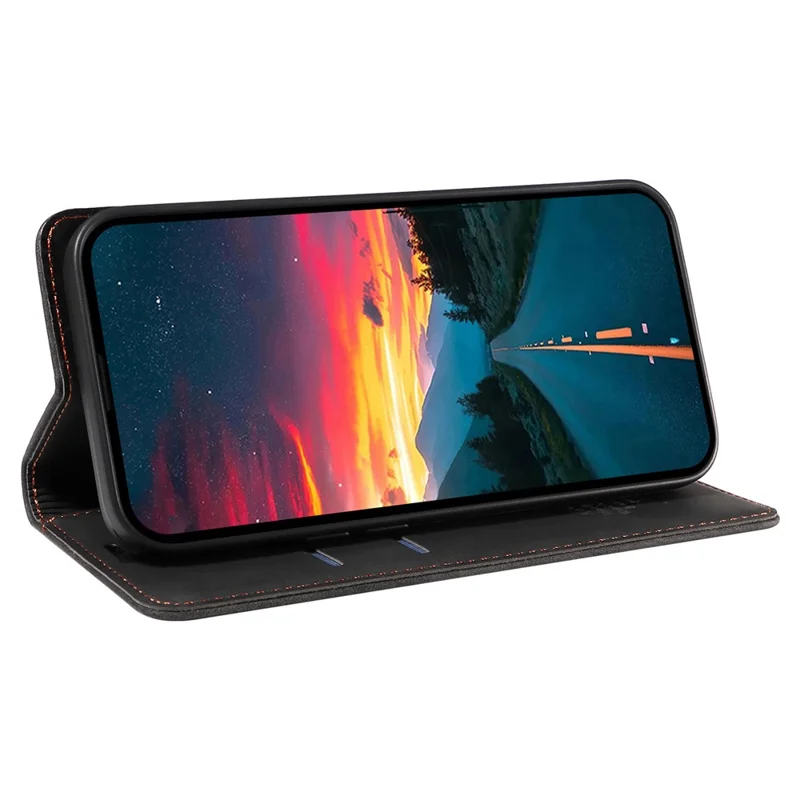Capa BETOPNICE 003 para Honor X8c 4G com Fechamento Magnético, Bloqueio RFID, Carteira e Suporte - Couro Preto