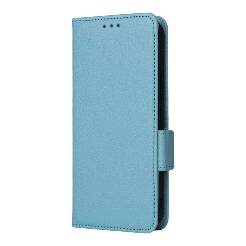 For ZTE Blade V70 Max / nubia V70 Max Case with Wrist Strap Litchi Texture PU Leather Wallet Phone Cover - Baby Blue