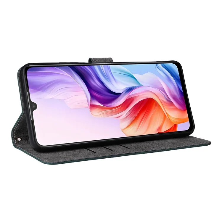 For ZTE Blade V70 Max / nubia V70 Max Case Wallet RFID Blocking PU Leather Cover Viewing Stand - Green
