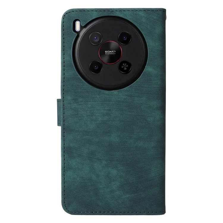 For ZTE Blade V70 Max / nubia V70 Max Case Wallet RFID Blocking PU Leather Cover Viewing Stand - Green