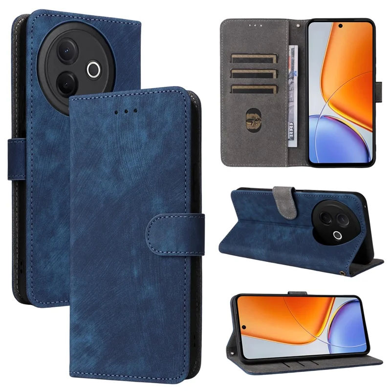 For vivo Y39 5G / Y300i 5G Case Wallet RFID Blocking PU Leather Cover Viewing Stand - Blue