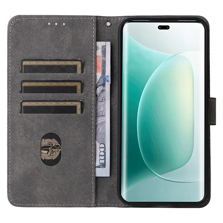 Capa Carteira For Honor 400 com Bloqueio RFID em Couro PU com Suporte de Visualização - Preto