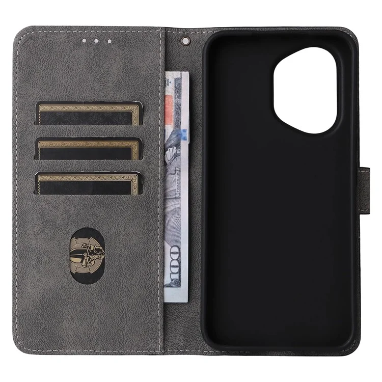 Capa Carteira For Honor 400 com Bloqueio RFID em Couro PU com Suporte de Visualização - Preto