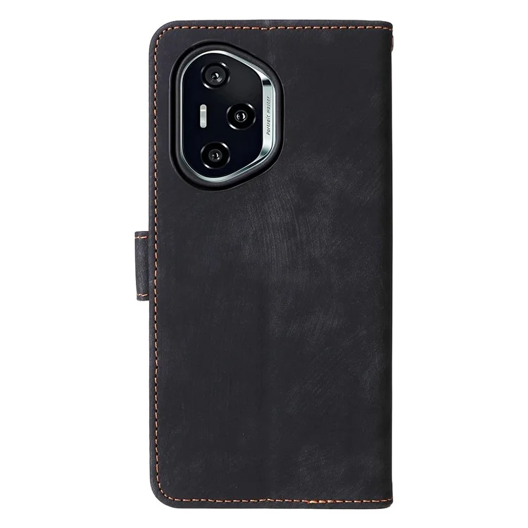 Capa Carteira For Honor 400 com Bloqueio RFID em Couro PU com Suporte de Visualização - Preto